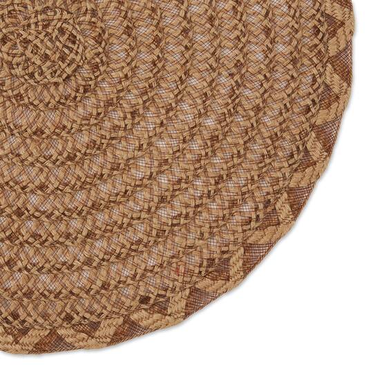DII® 15" Round Natural Lattice Woven Placemat Set, 6ct.